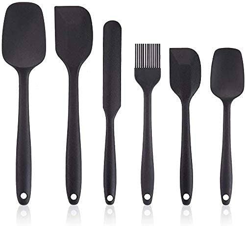 6 PIS SILICONE KITCHEN SPATULA (BLACK)