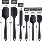 6 PIS SILICONE KITCHEN SPATULA (BLACK)